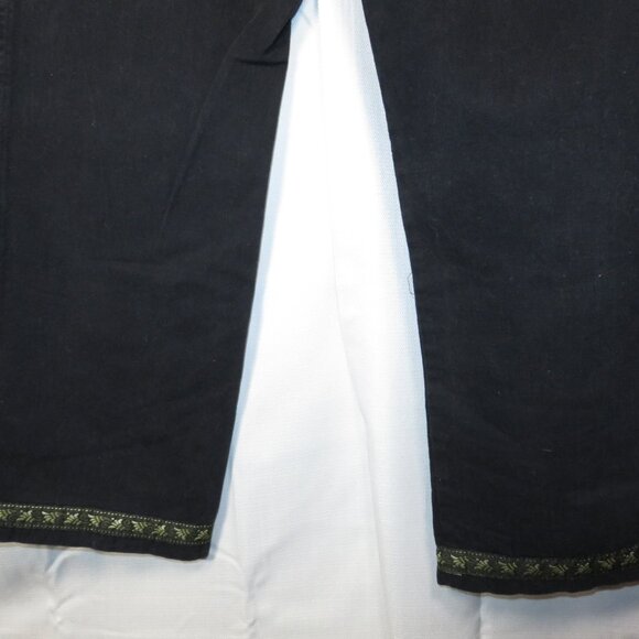 VTG Prana Black Cargo Pants Wide Leg Drawstring Cotton Women Small USA 1990s Y2k - Picture 4 of 13